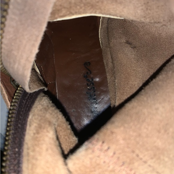 MATISSE SUEDE WESTERN, COWGIRL, BOHO BOOTS W/ ANKLE HARNESS & BUCKLES - Picture 13 of 16